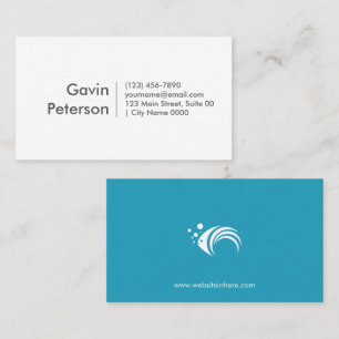 Tarjeta De Visita Moderno Minimalista Profesional Blanco Pez Azul Tu