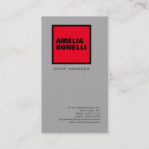 Tarjeta De Visita Moderno Minimalista Profesional Premium Gris Audaz