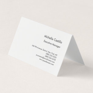 Tarjeta De Visita Moderno Minimalista Profesional Sencillo Plegado