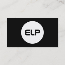 Tarjeta De Visita Moderno Minimalista simple negrita negro profesion