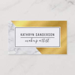Tarjeta De Visita MODERNO MÍNIMO ÁNGULO esquina oro fresco mármol gr