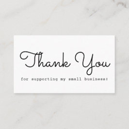 Tarjeta De Visita Moderno Mínimo Gracias