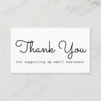 Tarjeta De Visita Moderno Mínimo Gracias