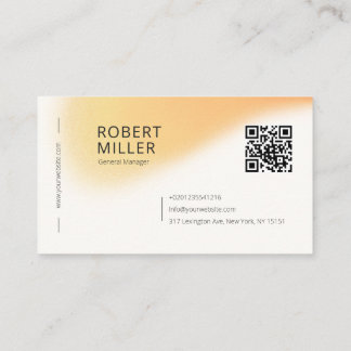 Tarjeta De Visita Moderno Mínimo Gradiente De Código QR Borroso Ruid