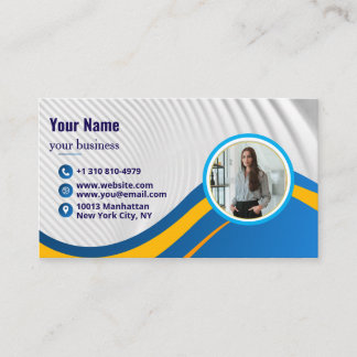 Tarjeta De Visita Moderno Mínimo Simple Profesional Código QR Foto