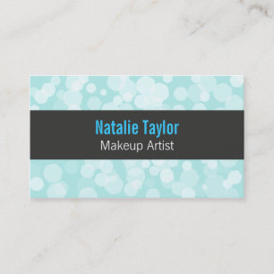 Tarjeta De Visita Moderno, moda, azul en colores pastel, artista de