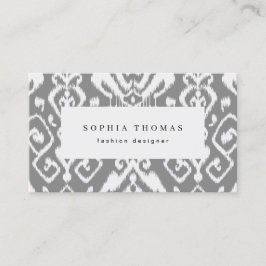 Tarjeta De Visita Moderno modelo de ikat gris coche profesional de n