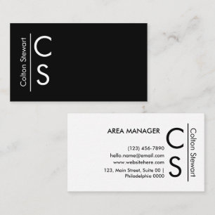 Tarjeta De Visita Moderno Monocromo Minimalista Sleek Elegante Limpi