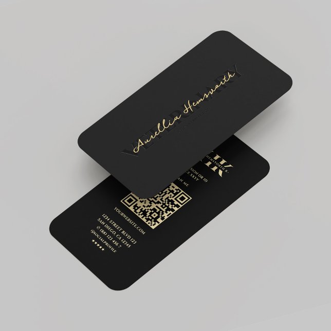 Tarjeta De Visita Moderno Monograma Veterinario Veterinario Negro Or (Modern Veterinarian Veterinary Monogram Black Gold Business Card
)