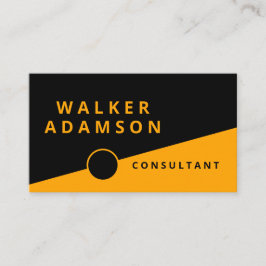 Tarjeta De Visita Moderno Naranja Minimalista elegante y negro
