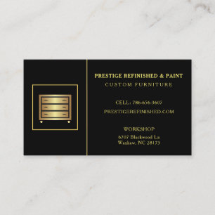 Tarjeta De Visita Moderno negro elegante profesional