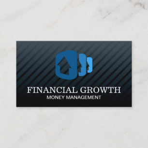 Tarjeta De Visita Moderno negro profesional   Casas apiladas