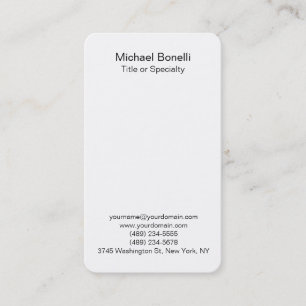 Tarjeta De Visita Moderno negro y blanco elegante profesional