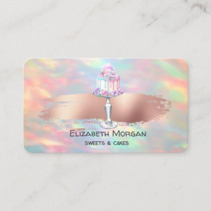 Tarjeta De Visita Moderno, Opal, Rosa De Cepillo De Oro, Pastel
