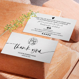 Tarjeta De Visita Moderno orden mínimo de escritura en blanco negro,