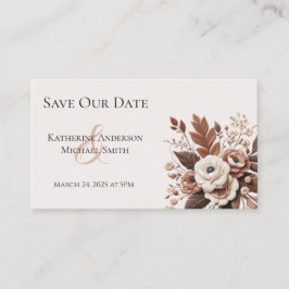 Tarjeta De Visita Moderno País Elegante Occidental- Floral