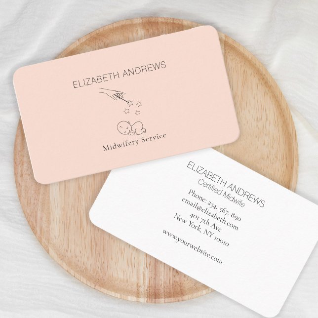 Tarjeta De Visita Moderno, Partera, Birth Doula (Subido por el creador)