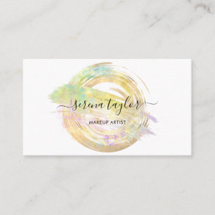 Tarjeta De Visita Moderno Pastel Faux Opal Stone Profesional Elegant