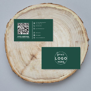 Tarjeta De Visita Moderno Personalizado de código QR Logo Social Med