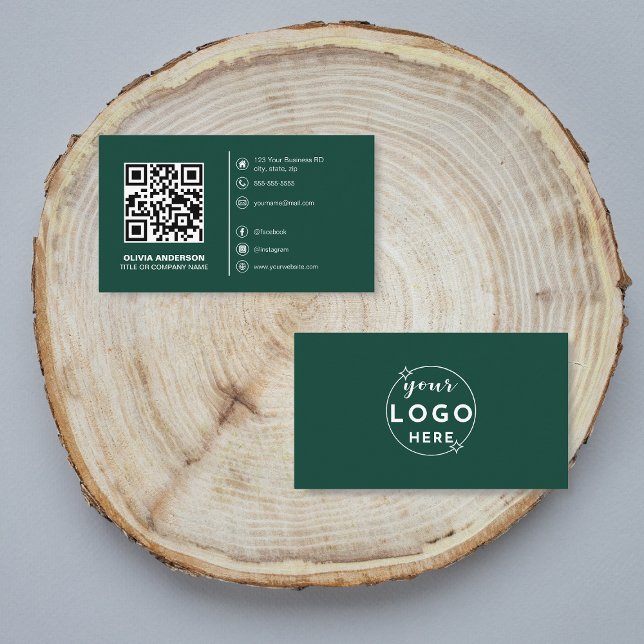 Tarjeta De Visita Moderno Personalizado de código QR Logo Social Med (Subido por el creador)