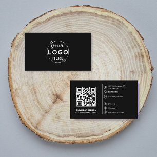 Tarjeta De Visita Moderno Personalizado de código QR logotipo medios