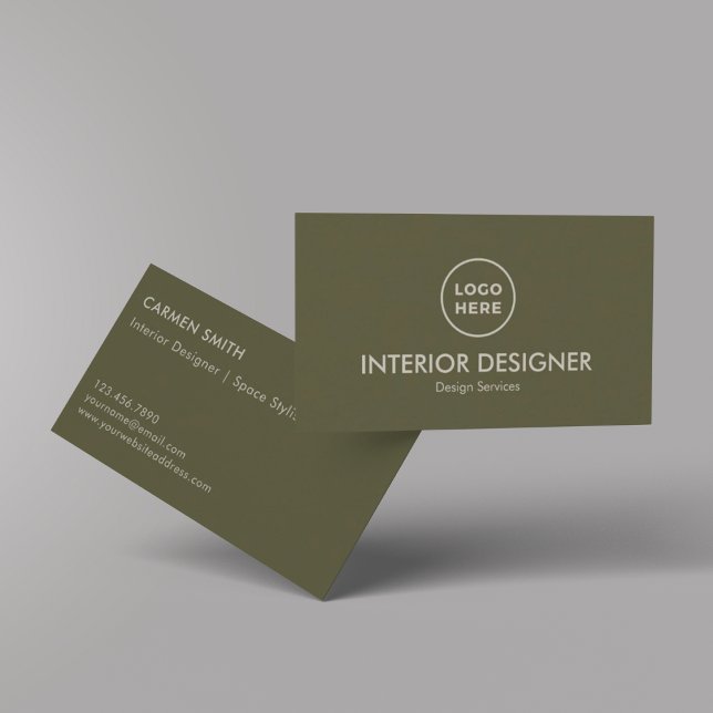 Tarjeta De Visita Moderno Personalizado de diseño interior de lujo (Subido por el creador)