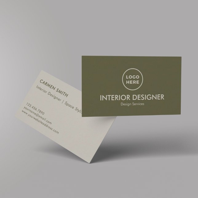 Tarjeta De Visita Moderno Personalizado de diseño interior de lujo (Subido por el creador)