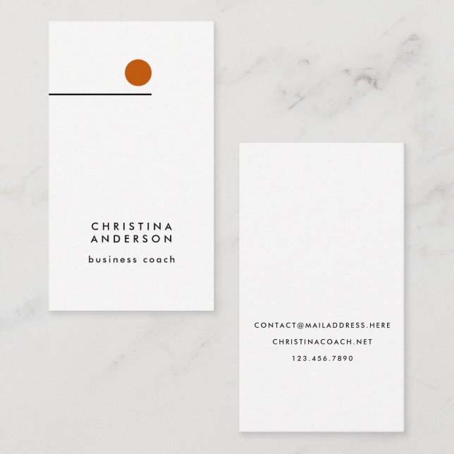 Tarjeta De Visita Moderno Personalizado de puntos gráficos Minimalis (Anverso / Reverso)