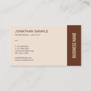 Tarjeta De Visita Moderno Personalizado profesional de Terracota