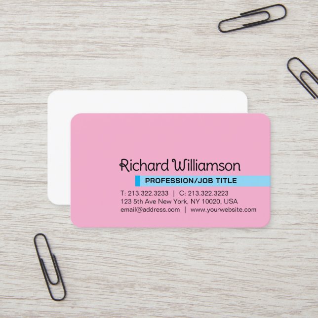 Tarjeta De Visita Moderno Personalizado profesional Minimalista eleg (Anverso/Reverso In Situ)