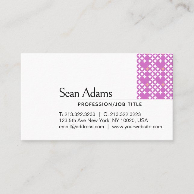 Tarjeta De Visita Moderno Personalizado profesional Minimalista eleg (Anverso)