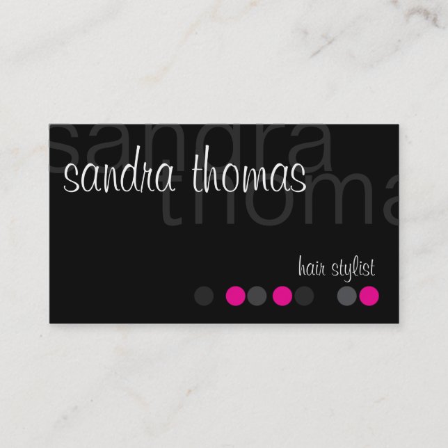 Tarjeta De Visita Moderno personalizado - rosa (Anverso)