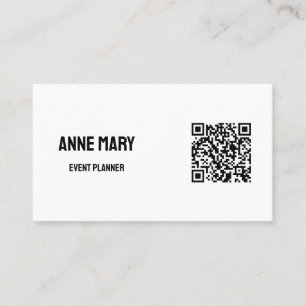Tarjeta De Visita Moderno planificador de eventos de Boda de código