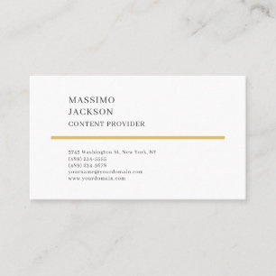 Tarjeta De Visita Moderno Plano Simple Negro Blanco Minimalista 