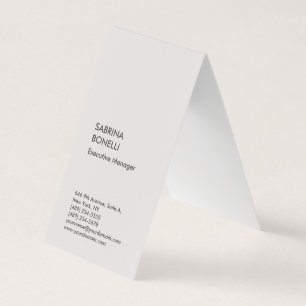 Tarjeta De Visita Moderno platino gris minimalista