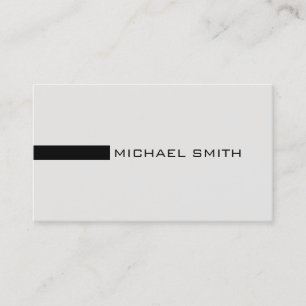 Tarjeta De Visita Moderno platino minimalista y negro