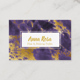 Tarjeta De Visita Moderno popular elegante de mármol de color morado