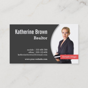 Tarjeta De Visita Moderno, Profesional, Agente Inmobiliario, Propied