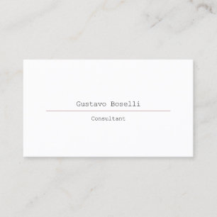 Tarjeta De Visita Moderno Profesional Atractivo Simple Blanco