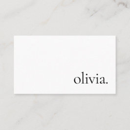 Tarjeta De Visita Moderno profesional Blanco sencillo Minimalista