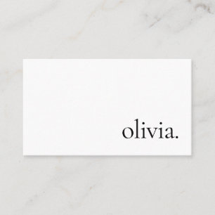 Tarjeta De Visita Moderno profesional Blanco sencillo Minimalista