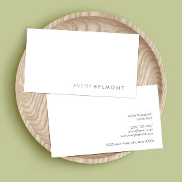 Tarjeta De Visita Moderno profesional Blanco sencillo Minimalista