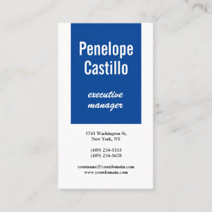 Tarjeta De Visita Moderno profesional Blanco sencillo y sencillo