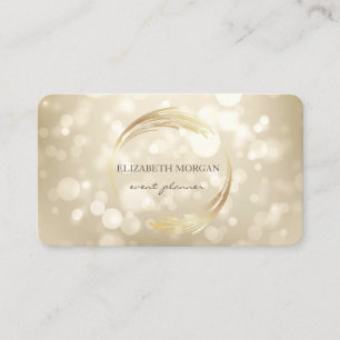 Tarjeta De Visita Moderno Profesional  Bokeh Geométrico