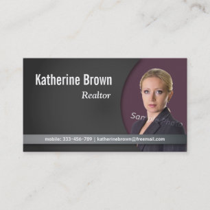 Tarjeta De Visita Moderno, Profesional, Chic, Inmobiliario, Foto