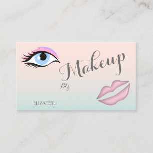 Tarjeta De Visita Moderno Profesional con Estilo, Ojos, Labios