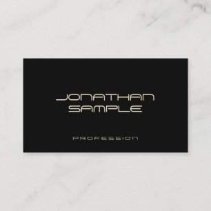 Tarjeta De Visita Moderno Profesional Creativo Elegante Simple Negro