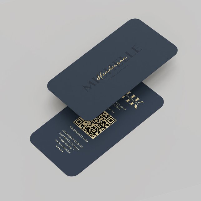 Tarjeta De Visita Moderno Profesional Dark Blue Monogram Marketing (Modern Professional Dark Blue Monogram Marketing Business Card
)