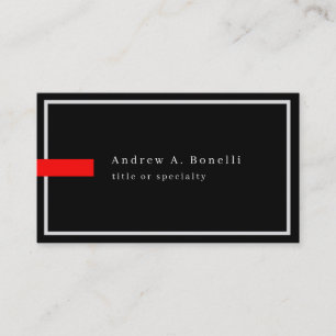 Tarjeta De Visita Moderno profesional de color blanco negro y elegan