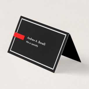 Tarjeta De Visita Moderno profesional de color blanco negro y elegan